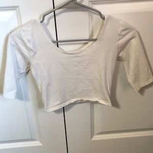 White crop top